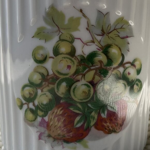 4 Mugs Fruit Pattern Made in Japan Golden Rim - Picture 9 of 14